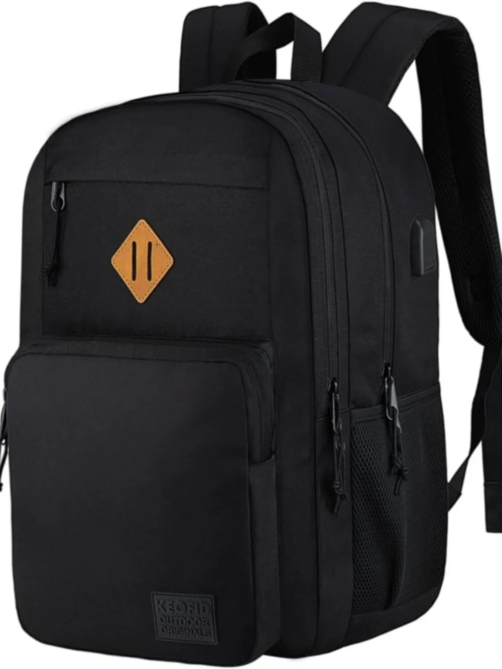 Anti-Theft Travel Backpack with USB Charging, Water-Resistant, Large College Bag
